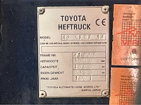 1991 toyota 42 5fgf 14 vorkheftruck - afbeelding 9 van  17