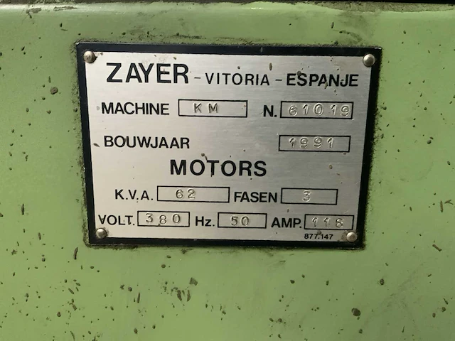 1991 zayer km12000 cnc freesmachine - afbeelding 5 van  13