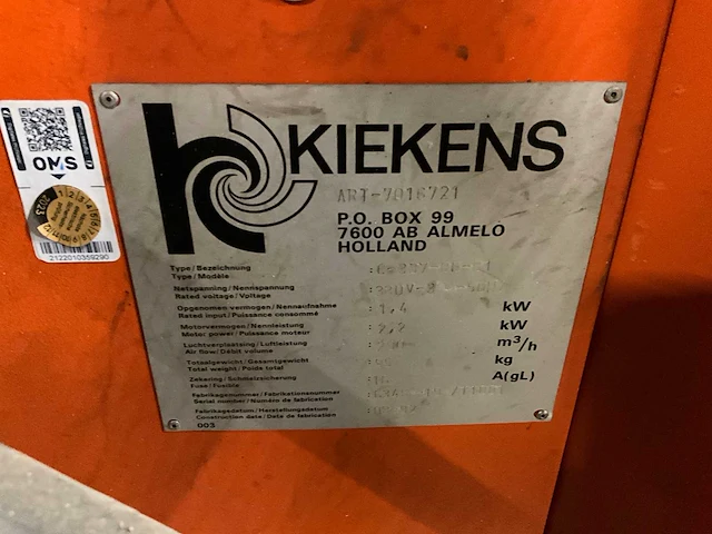 1992 kiekens c-337 industriële stofzuiger - afbeelding 10 van  10