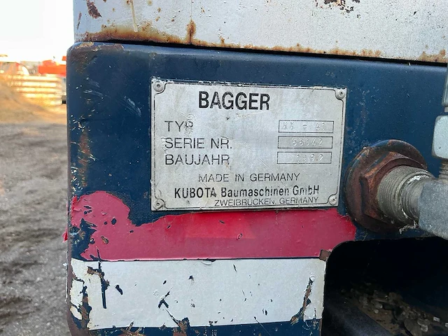 1992 kubota kx41 minigraafmachine - afbeelding 31 van  37