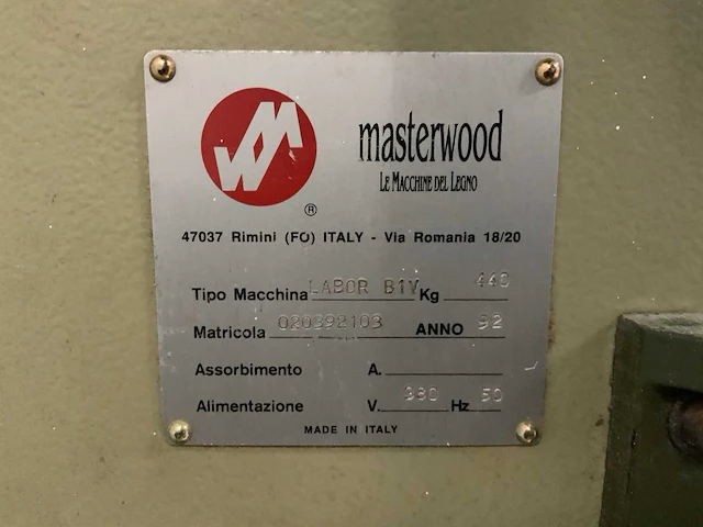 1992 masterwood labor b1v gatensteekmachine - afbeelding 9 van  9