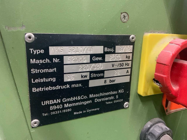 1992 urban aks 5210/4f kunststof lasmachine - afbeelding 19 van  26