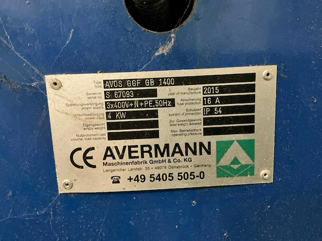 1993 avermann horizontal baler bp1411 22/50 recyclinginstallatie - afbeelding 46 van  50