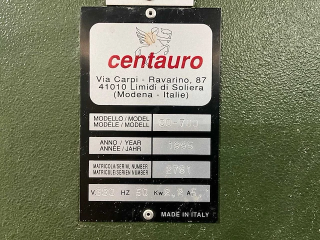 1993 centauro co-700 lintzaagmachine - afbeelding 4 van  4