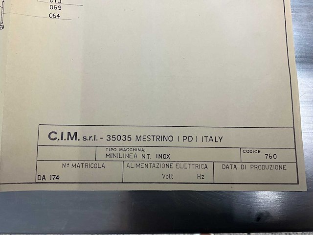 1993 cim minilinea nt inox roestvrijstalen snijtafel - afbeelding 20 van  29