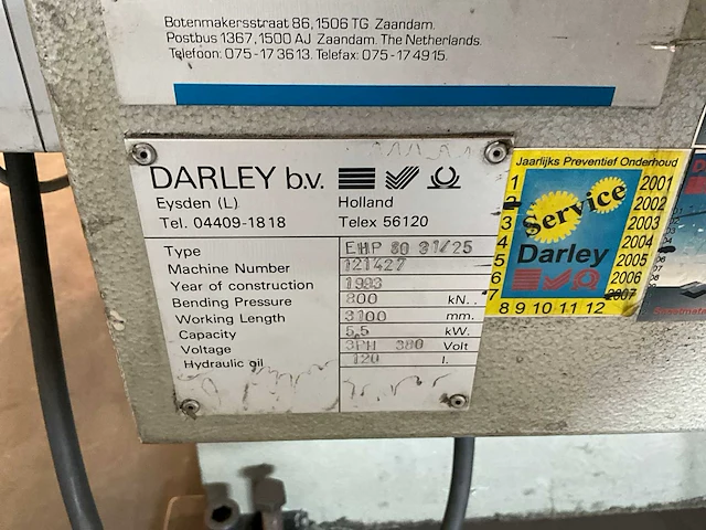 1993 darley ehp80 31/25 kantbank - afbeelding 11 van  19