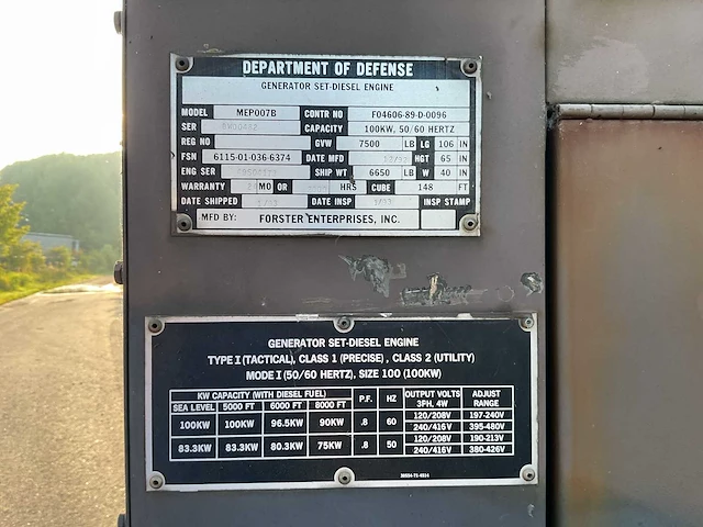 1993 forster enterprises mep007b stroomgenerator - afbeelding 3 van  11