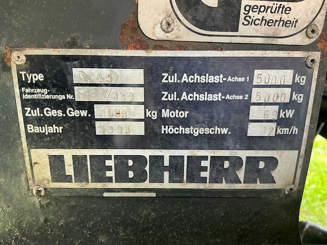 1993 liebherr l512 shovel - afbeelding 54 van  58
