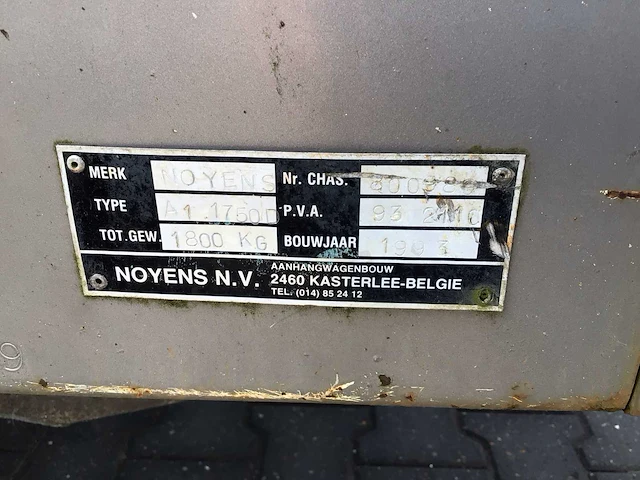 1993 noyens a1-1750d aanhangwagen - afbeelding 14 van  21