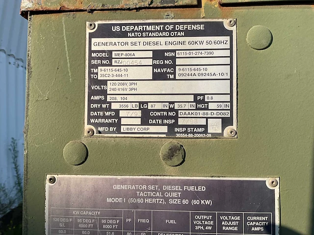 1993 ofnw8 mep-806a stroomgenerator - afbeelding 2 van  10