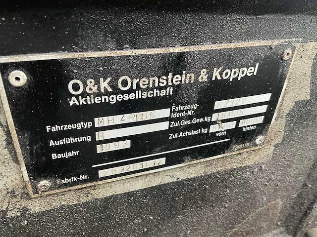 1993 o&k mh4 plus banden graafmachine - afbeelding 13 van  24