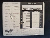 1993 pacton tdx339 oplegger met 1989 kennis 14000kg kraan - afbeelding 21 van  29