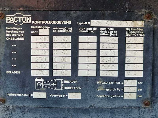 1993 pacton tdx339 oplegger met 1989 kennis 14000kg kraan - afbeelding 22 van  29