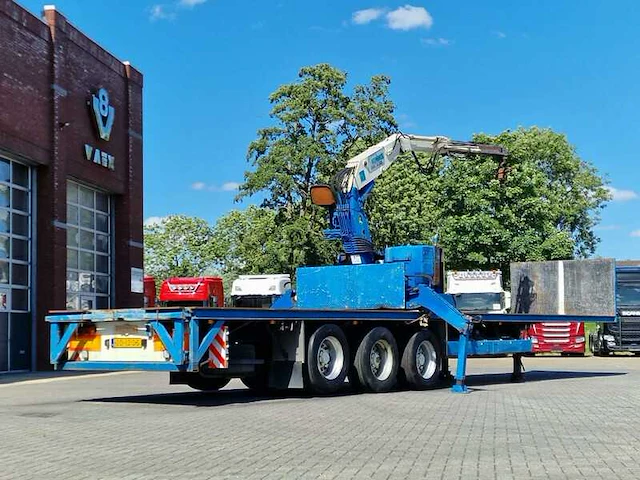 1993 pacton tdx339 oplegger met 1989 kennis 14000kg kraan - afbeelding 24 van  29
