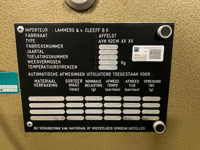 1994 affeldt avn 112cw sorteerschudder - afbeelding 4 van  12