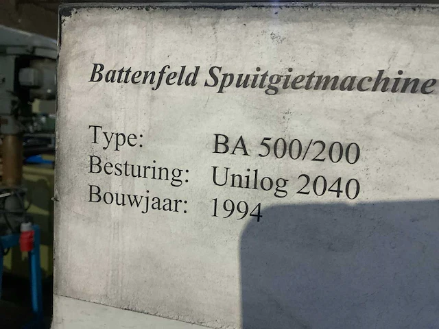 1994 battenfeld ba 500 cdk spuitgietmachine - afbeelding 7 van  18