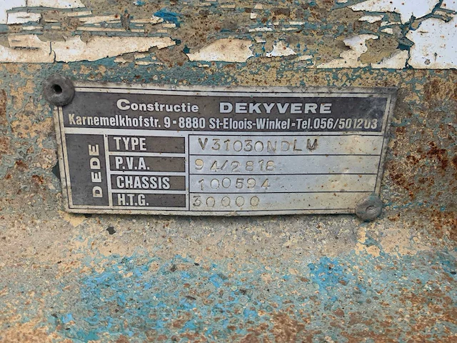 1994 dede v31030ndlm landbouw trailer - afbeelding 15 van  27