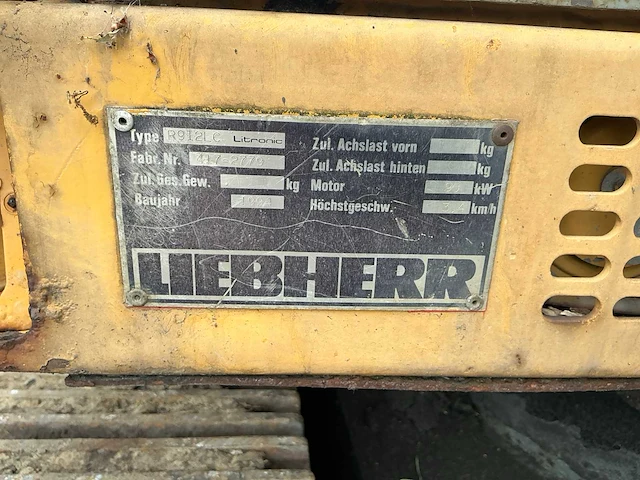 1994 liebherr r912lc rupsgraafmachine - afbeelding 2 van  17