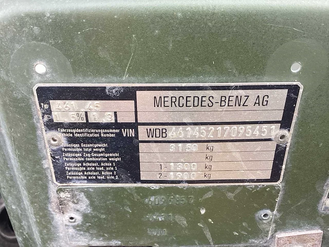 1994 mercedes-benz g 461.45 personenauto - afbeelding 6 van  6