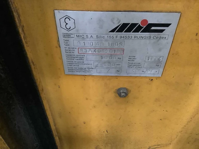 1994 mic g100mb 160s stapelaar - afbeelding 4 van  6