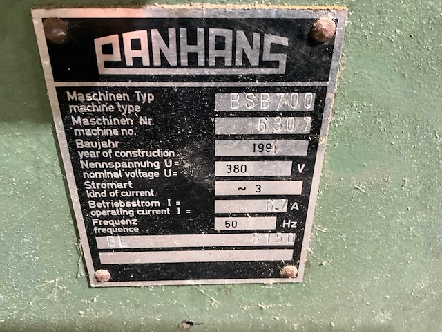 1994 panhans bsb 700 lintzaagmachine - afbeelding 6 van  6