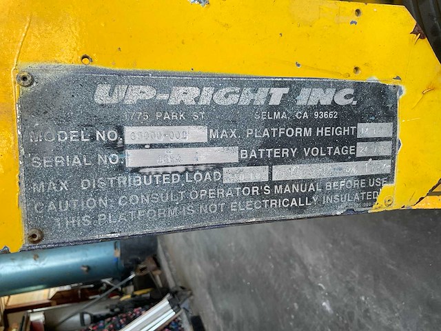 1994 upright 65000-001 hoogwerker - afbeelding 4 van  13