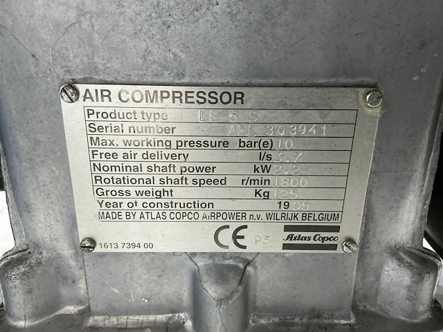 1995 atlas copco le 6 s luchtcompressor - afbeelding 10 van  10