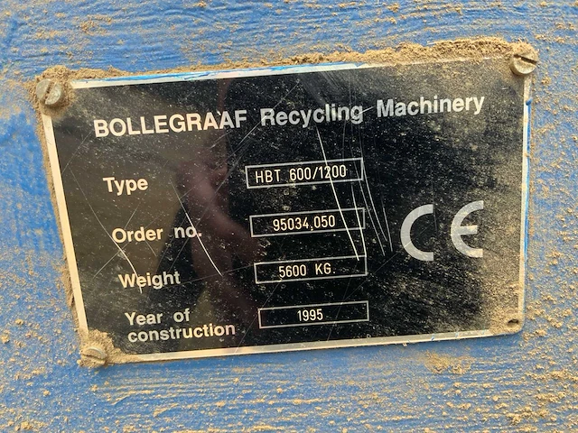1995 bollegraaf hbt 600/1200 transportband - afbeelding 11 van  35