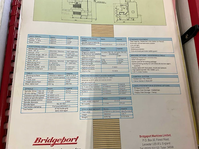 1995 bridgeport vmc 760/22 cnc verticale bewerkingscentrum - afbeelding 15 van  22