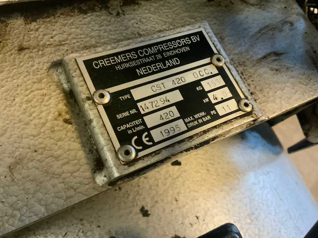 1995 creemers cst 420 occ compressor - afbeelding 5 van  7