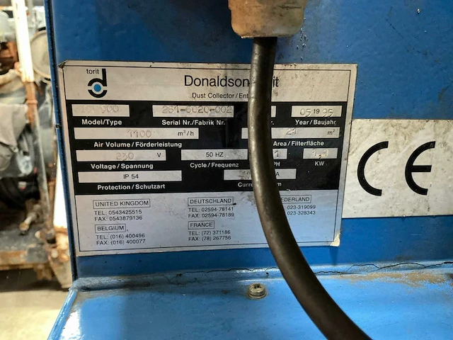 1995 donaldson torit pt900 dustcollector - afbeelding 1 van  6
