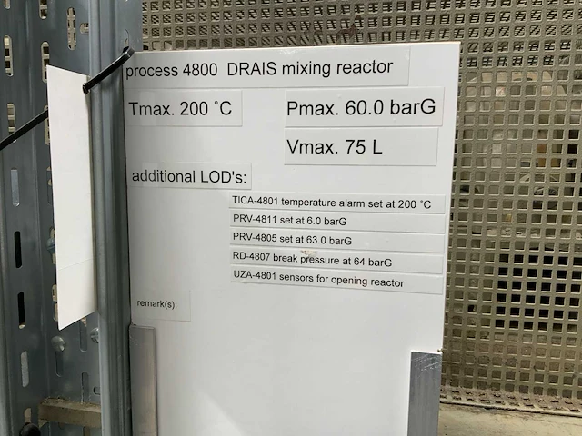 1995 drais tr-100 mixing and drying reactor - afbeelding 12 van  13
