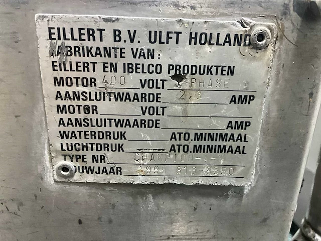 1995 eillert champion-1-n rvs groente centrifuge - afbeelding 8 van  8