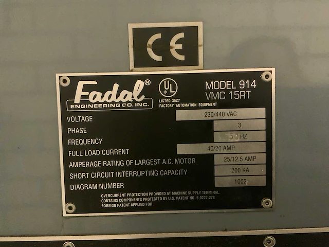 1995 fadal vmc15xt cnc freesbank met 4e as. - afbeelding 15 van  23