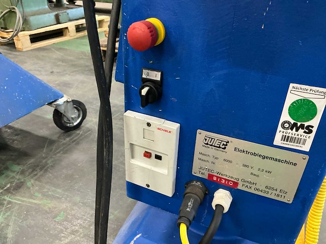 1995 jutec modell 6000 buigmachine - afbeelding 8 van  8