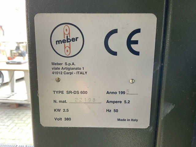 1995 meber sr-ds 600 lintzaagmachine - afbeelding 2 van  10