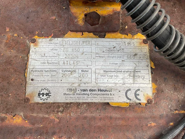 1995 mhc / atlas bg850 bielzengrijper - afbeelding 6 van  6