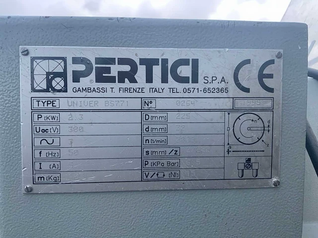 1995 pertici univer bs771 glaslijst zaagmachine - afbeelding 8 van  17