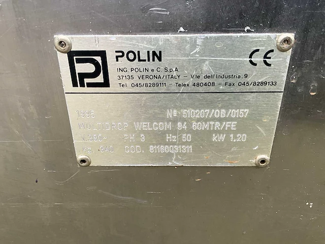 1995 polin multi-drop doseermachine - afbeelding 2 van  13