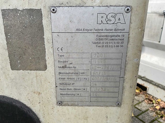1995 rsa rasamat 2001 ontbraammachine - afbeelding 6 van  10