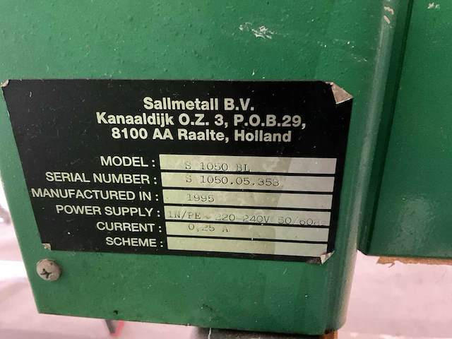 1995 sallmetall s 1050 bl lamineermachine - afbeelding 6 van  6