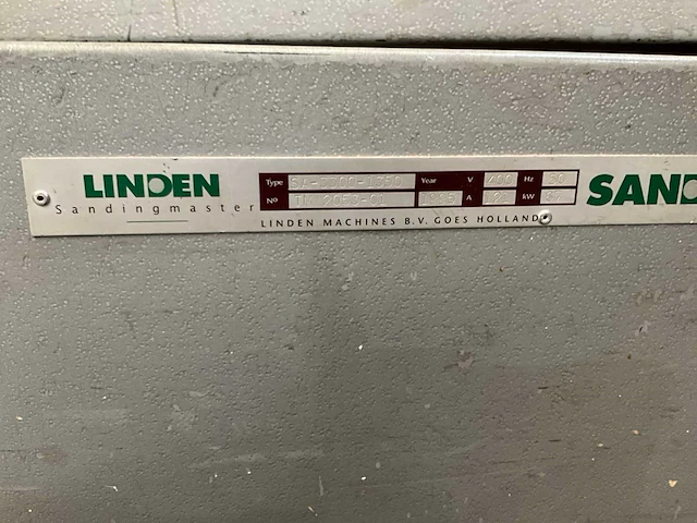 1995 sandingmaster 3000 sa-3300-1350 breedbandschuurmachine 67kw v.v. 3 schuurbanden - afbeelding 5 van  15