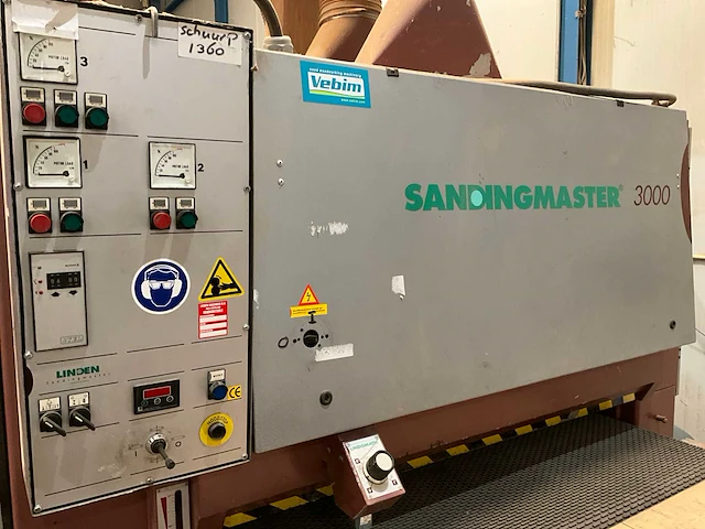 1995 sandingmaster 3000 sa-3300-1350 breedbandschuurmachine 67kw v.v. 3 schuurbanden - afbeelding 9 van  15
