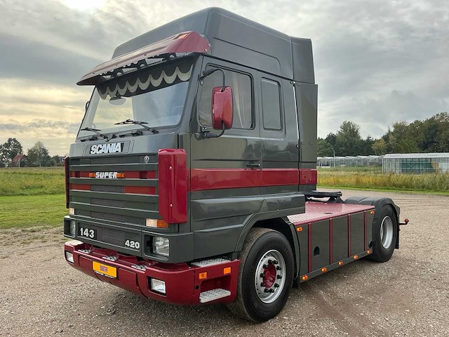 1995 scania r 143 h 420 vrachtwagen - afbeelding 1 van  104