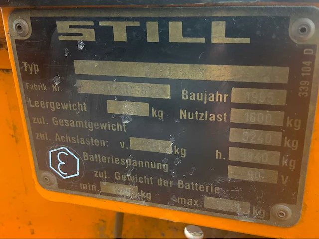 1995 still r 60 -16 vorkheftruck - afbeelding 18 van  27