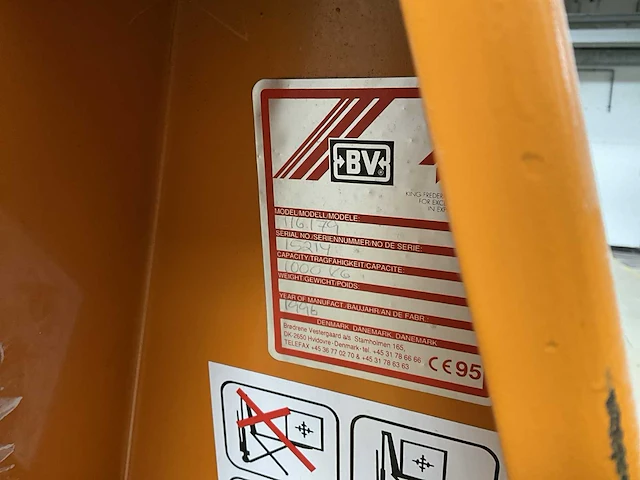 1996 bv vestergaard 116179 hand hydraulische palletwagen - afbeelding 6 van  6