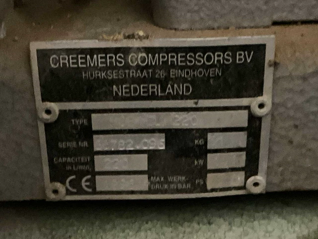 1996 creemers 220 luchtcompressor - afbeelding 7 van  15