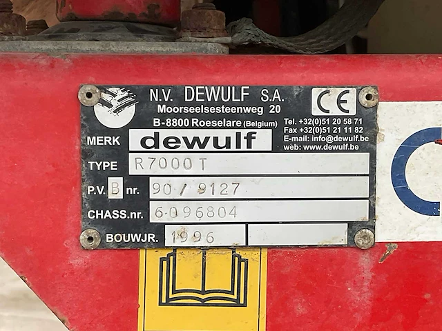 1996 dewulf r7000t bieten overlaadwagen - afbeelding 28 van  35