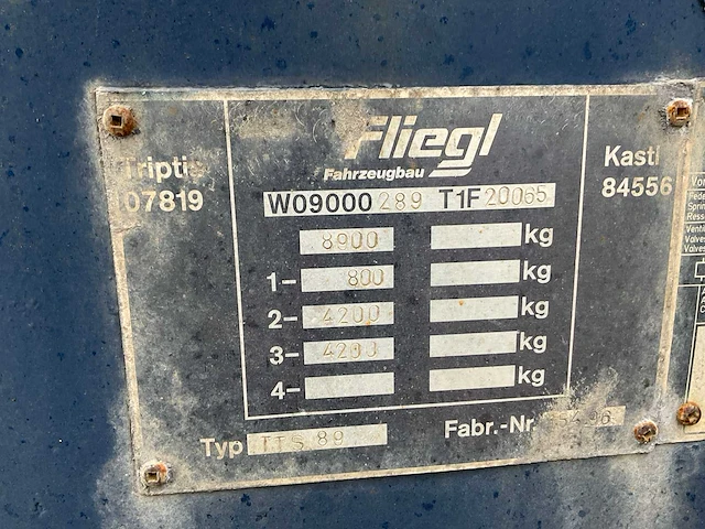 1996 fliegl tts89 oplegger - afbeelding 6 van  14