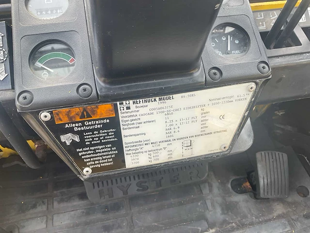 1996 hyster h4.50 xl vorkheftruck - afbeelding 12 van  12